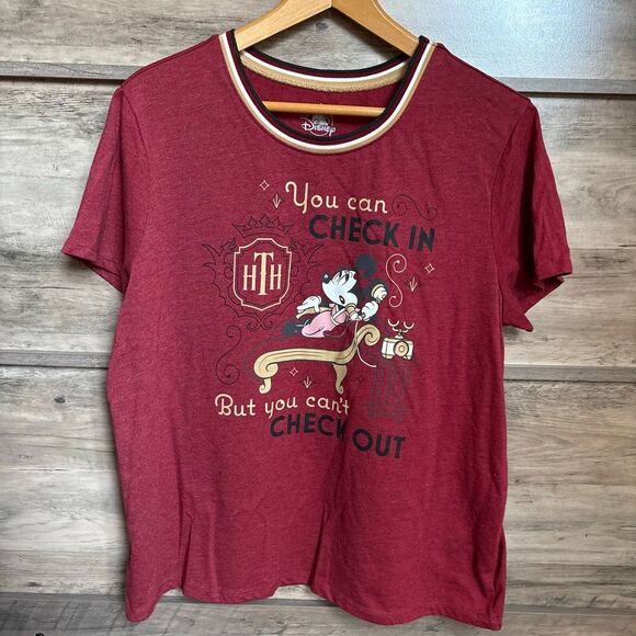 Disney World Hollywood Tower Hotel Tower of Terror Minnie Mouse T-shirt Women's - Picture 1 of 7